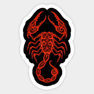 Red Scorpio Zodiac Sign Sticker